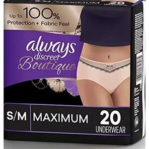 - Always Discreet Boutique High Rise Incontinence, 20 Count